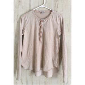 Lucky Brand light pink long sleeved shirt